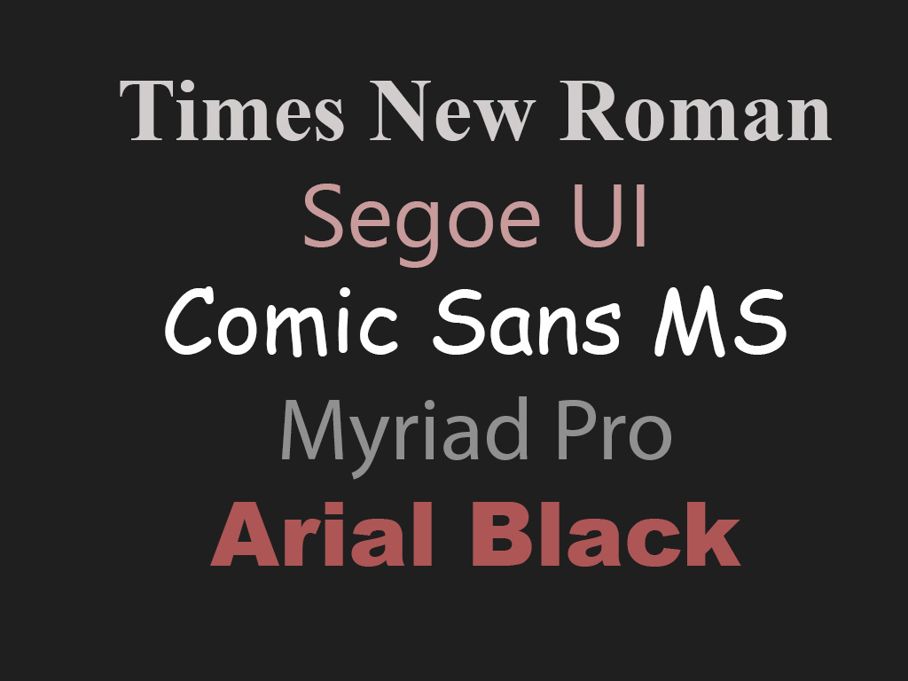 New trends in font pairing