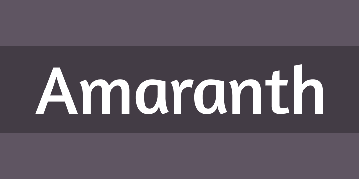 Font Amaranth