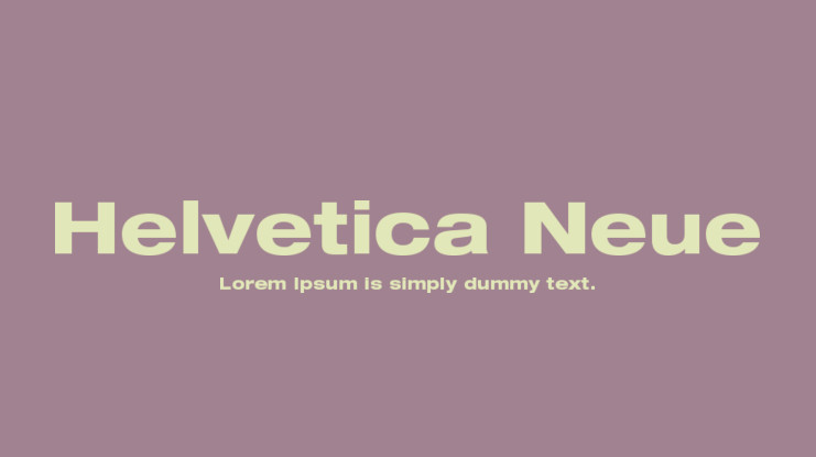Font Helvetica Neue