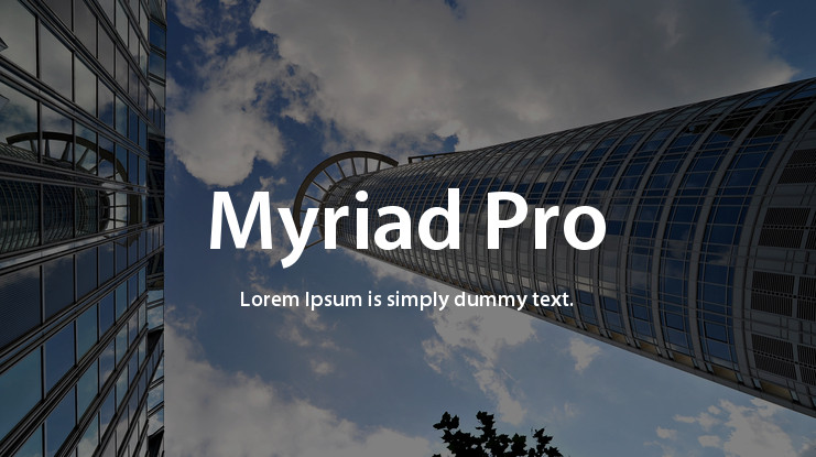Font Myriad Pro SemiExtended