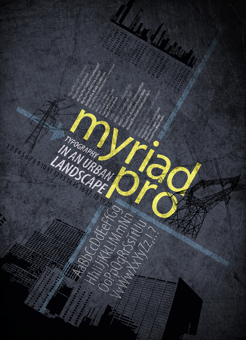 Font Myriad Pro SemiCondensed