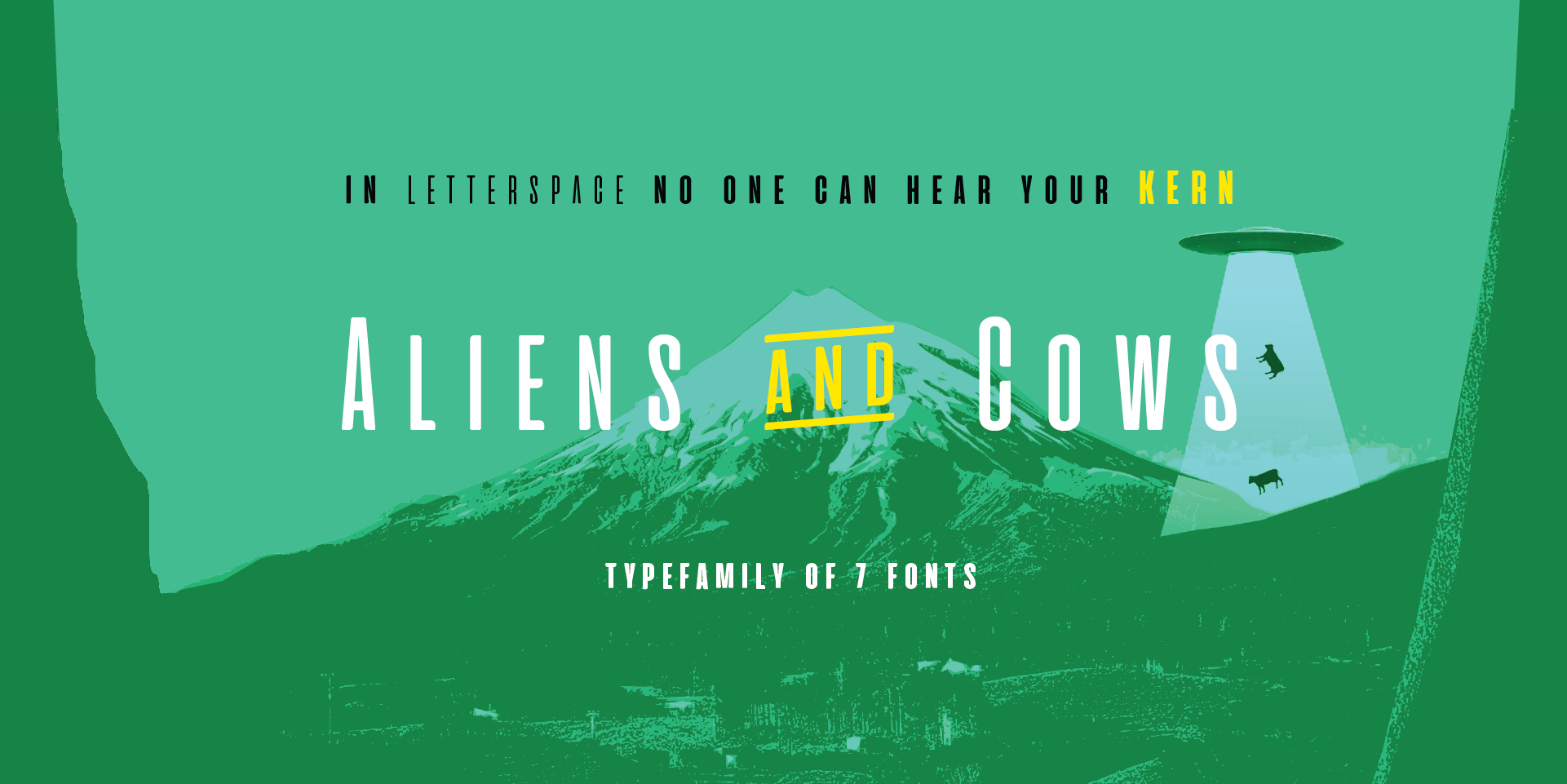 Font Aliens and Cows