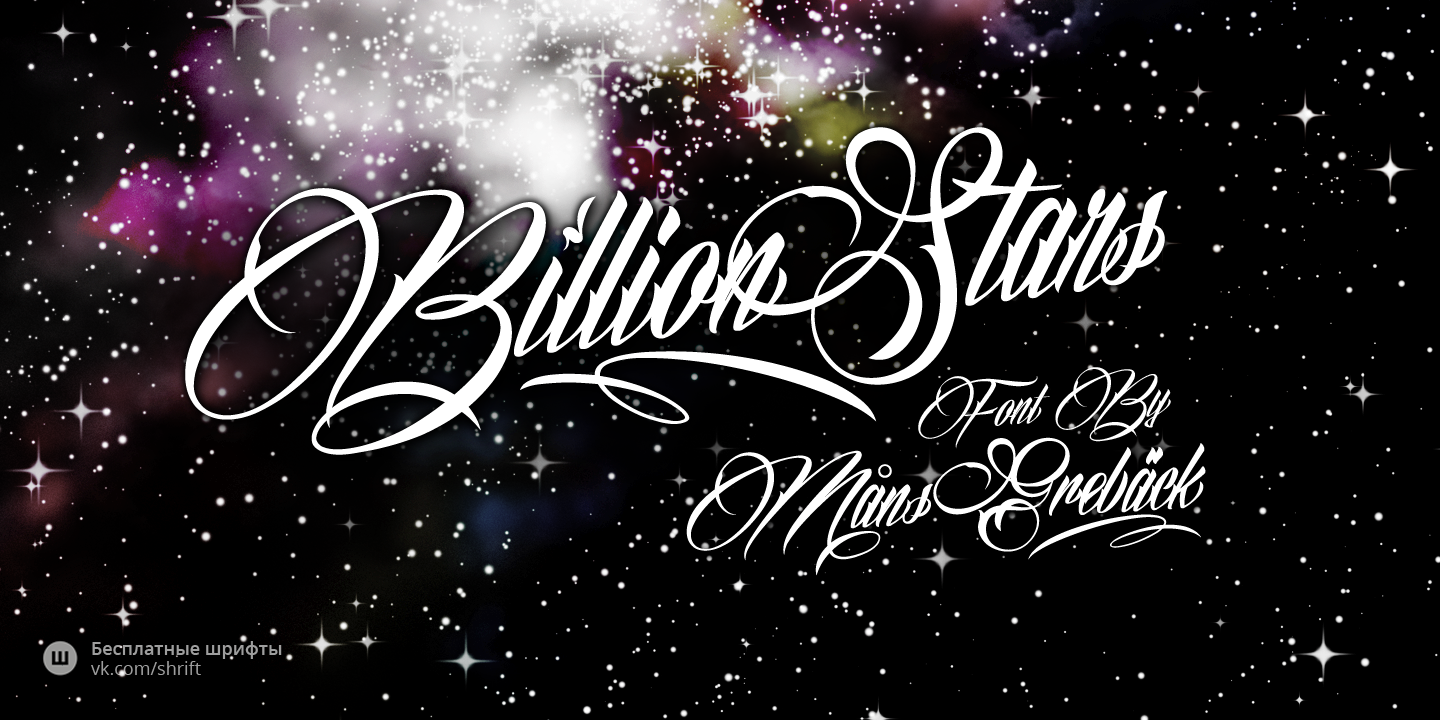 Font Billion Stars