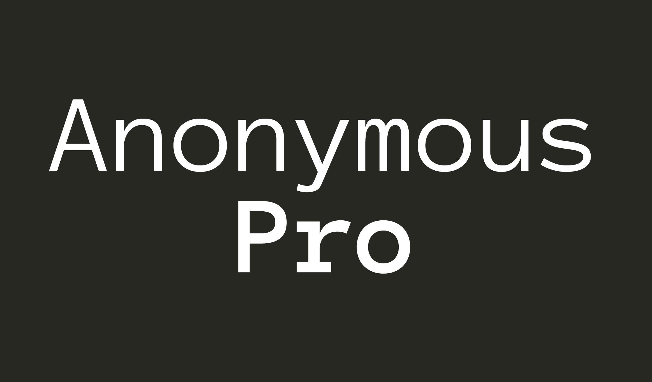 Font Anonymous Pro