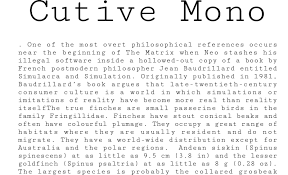 Font Cutive Mono