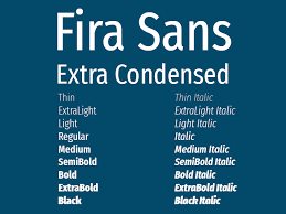 Font Fira Sans Extra Condensed