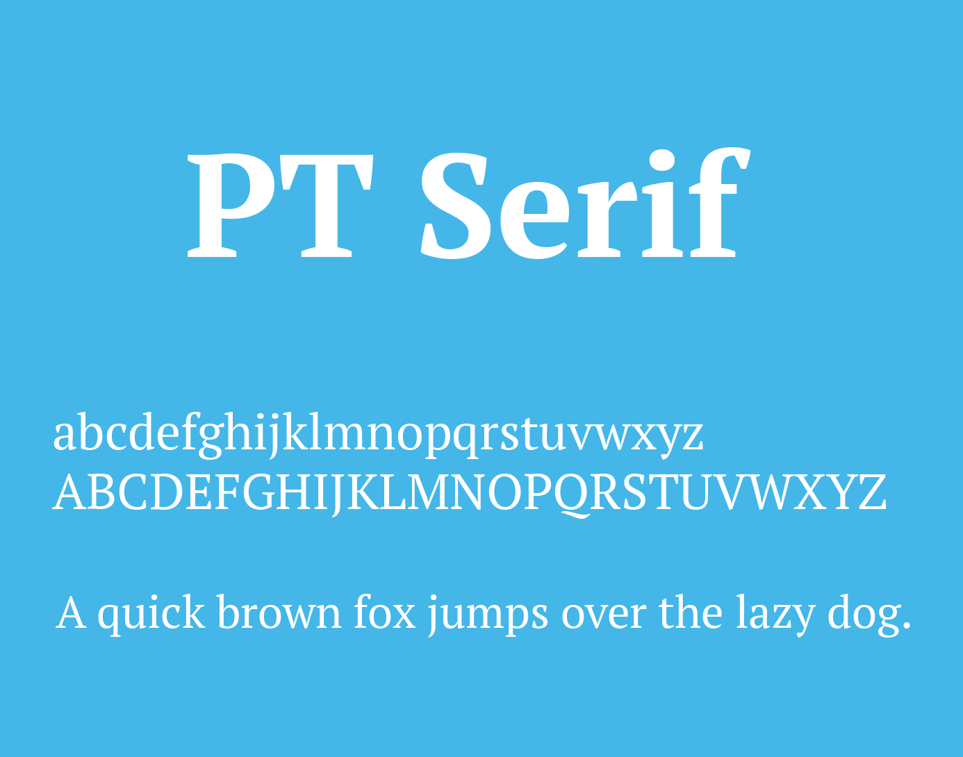 Font PT Serif