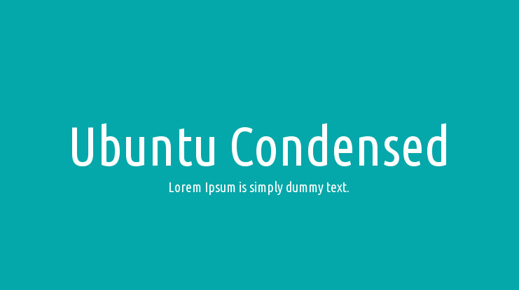 Font Ubuntu Condensed