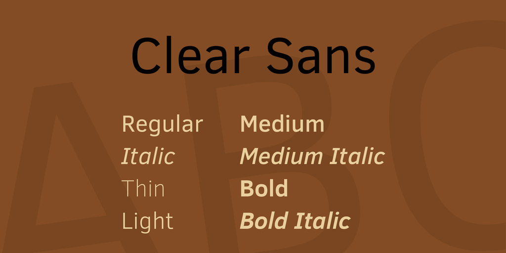 Font Clear Sans