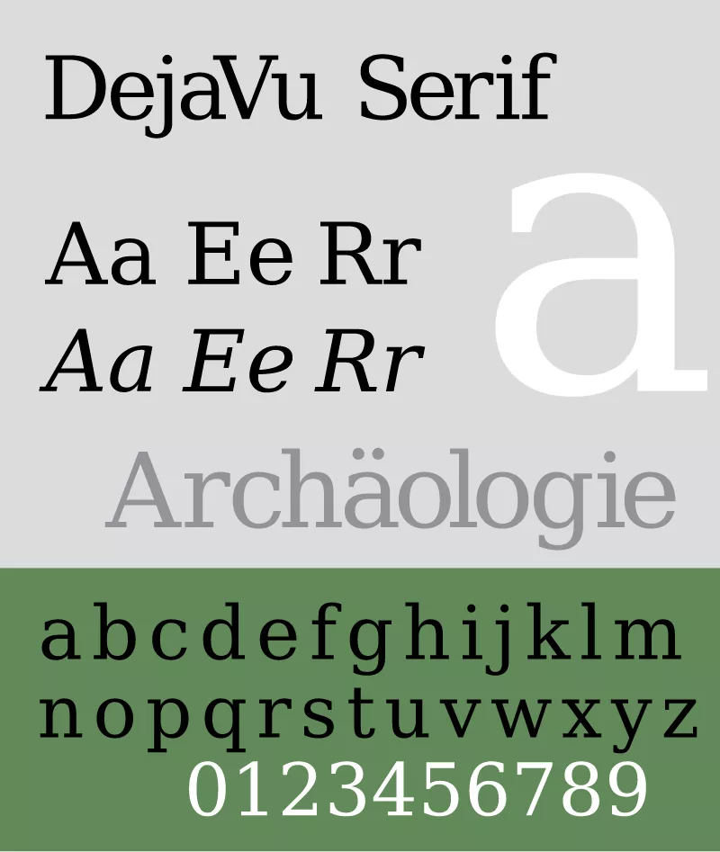 Font DejaVu Serif