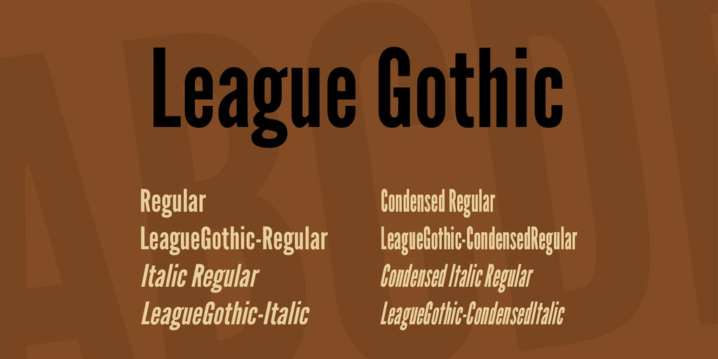 Font League Gothic