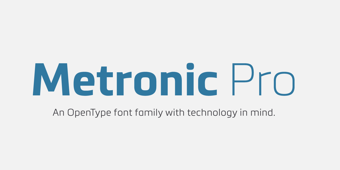 Font Metronic Pro