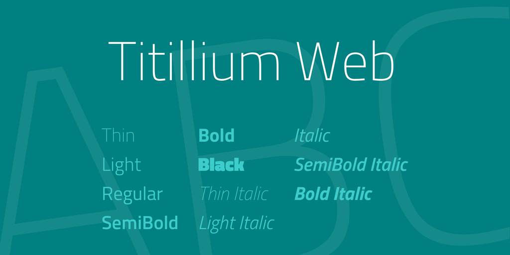 Font Titillium Web