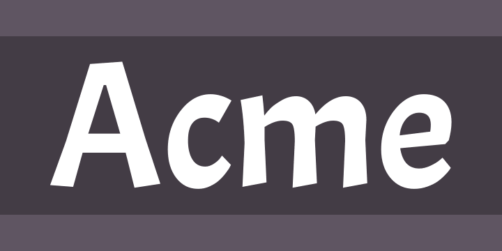 Font Acme