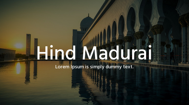 Font Hind Madurai