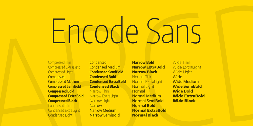 Font Encode Sans Condensed