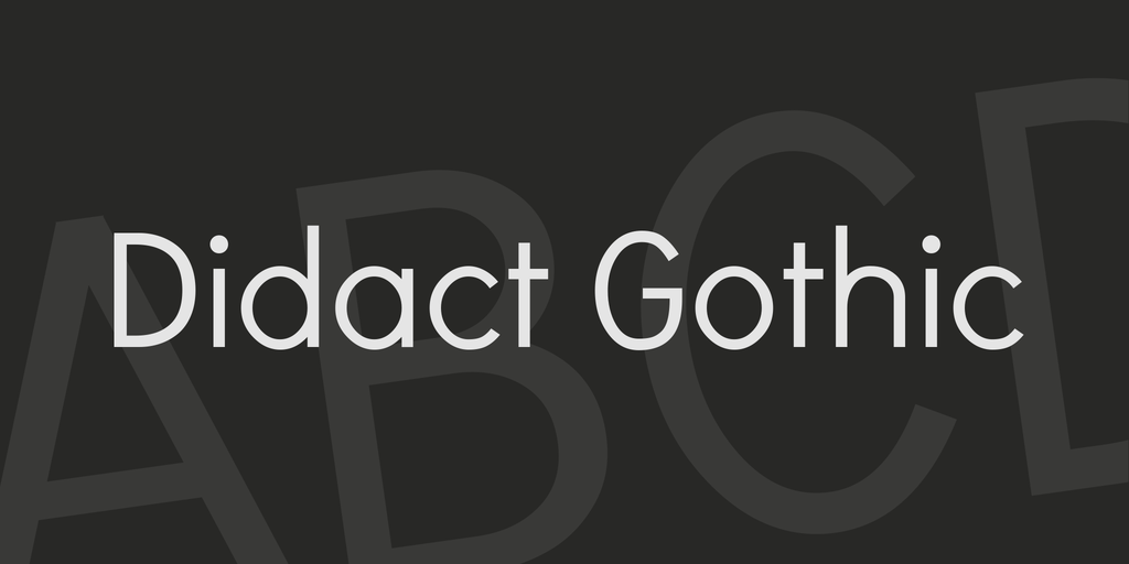 Font Didact Gothic