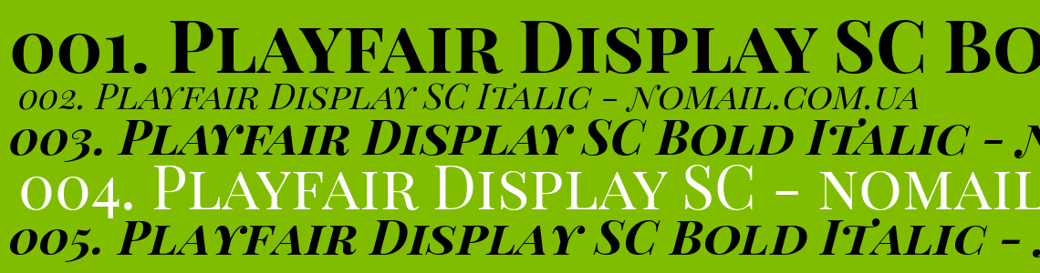 Font Playfair Display SC