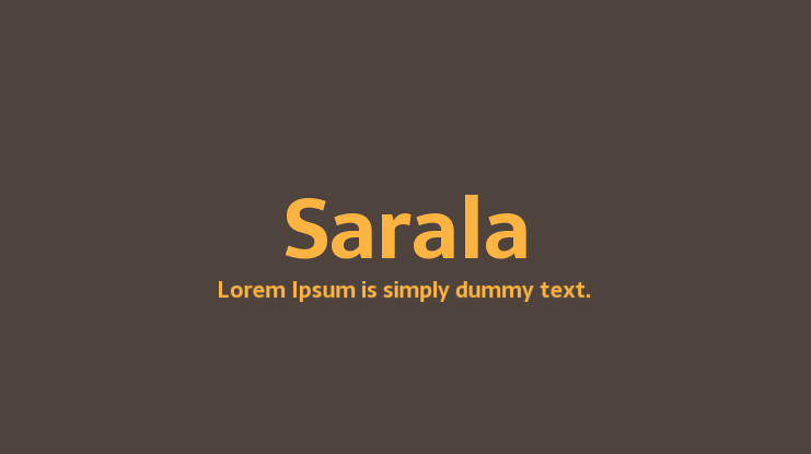 Font Sarala