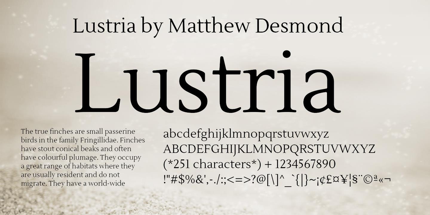 Font Lustria