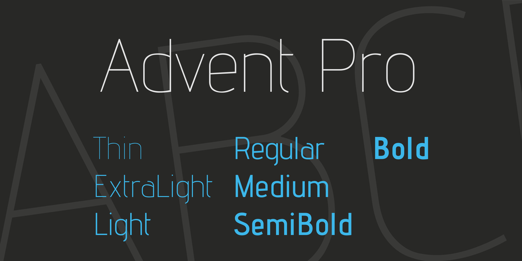 Font Advent Pro