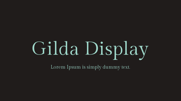 Font Gilda Display