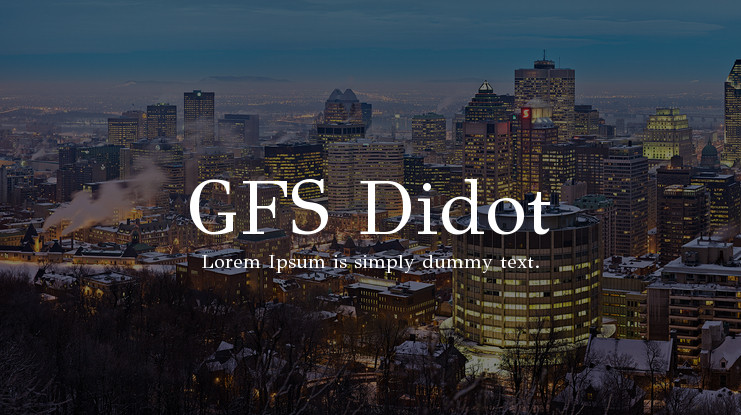 Font GFS Didot