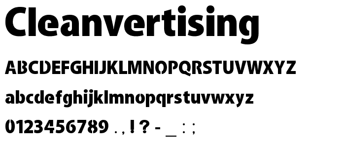 Font Cleanvertising