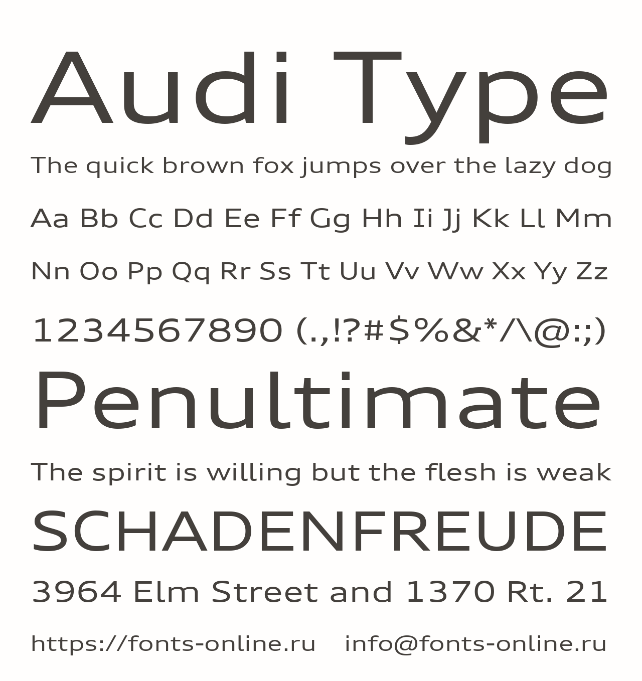 Font Audi Type