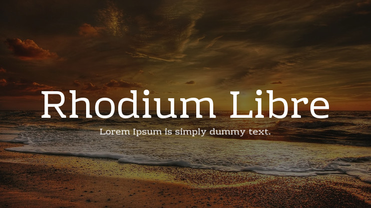 Font Rhodium Libre