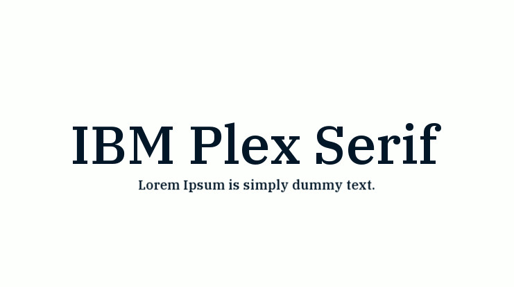 Font IBM Plex Serif