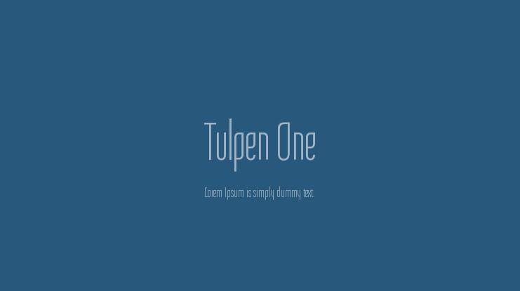 Font Tulpen One