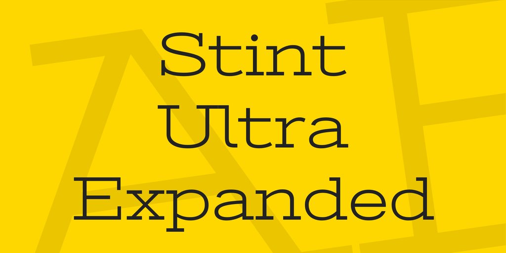 Font Stint Ultra Expanded
