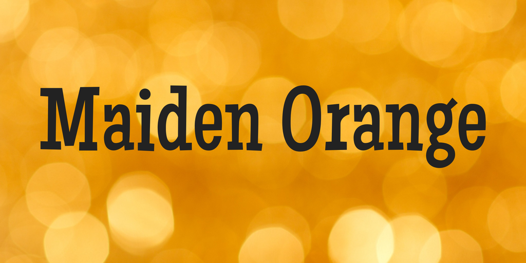 Font Maiden Orange
