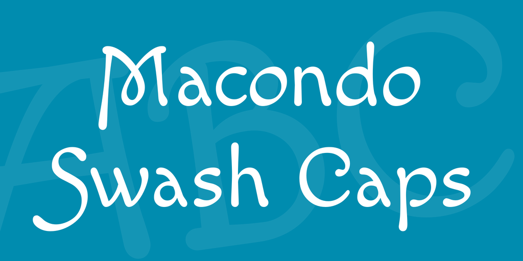 Font Macondo Swash Caps