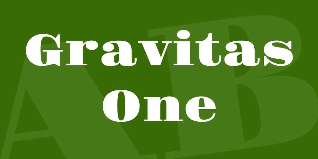 Font Gravitas One
