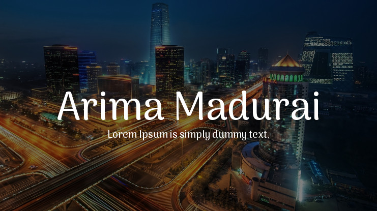 Font Arima Madurai