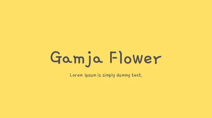 Font Gamja Flower