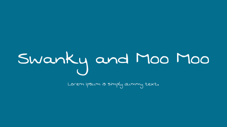 Font Swanky and Moo Moo