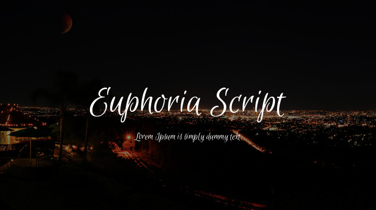 Font Euphoria Script