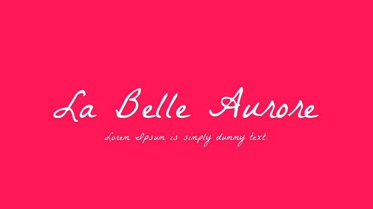 Font La Belle Aurore