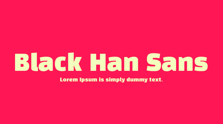 Font Black Han Sans