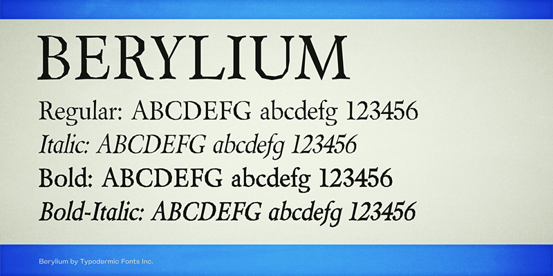 Font Berylium