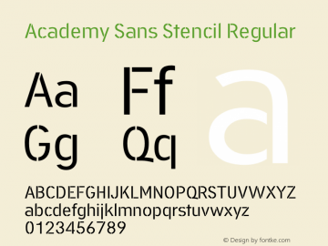 Font Academy Sans Stencil