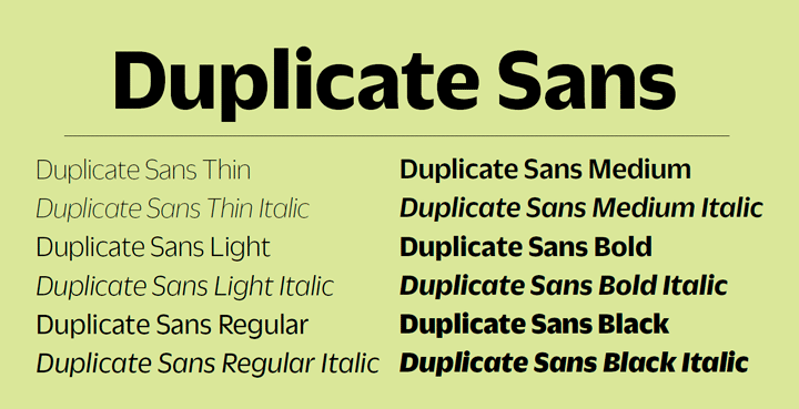 Font Duplicate Sans