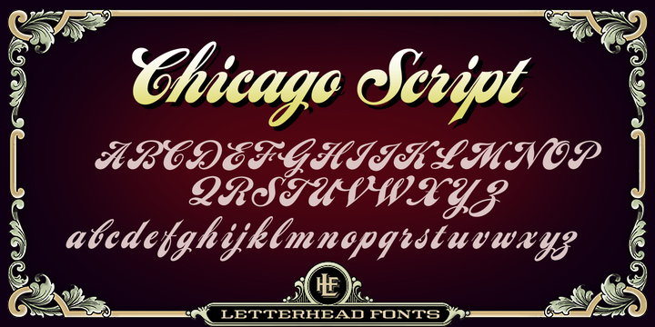 Font LHF Chicago Script