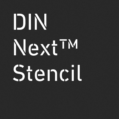 Font DIN Next Stencil