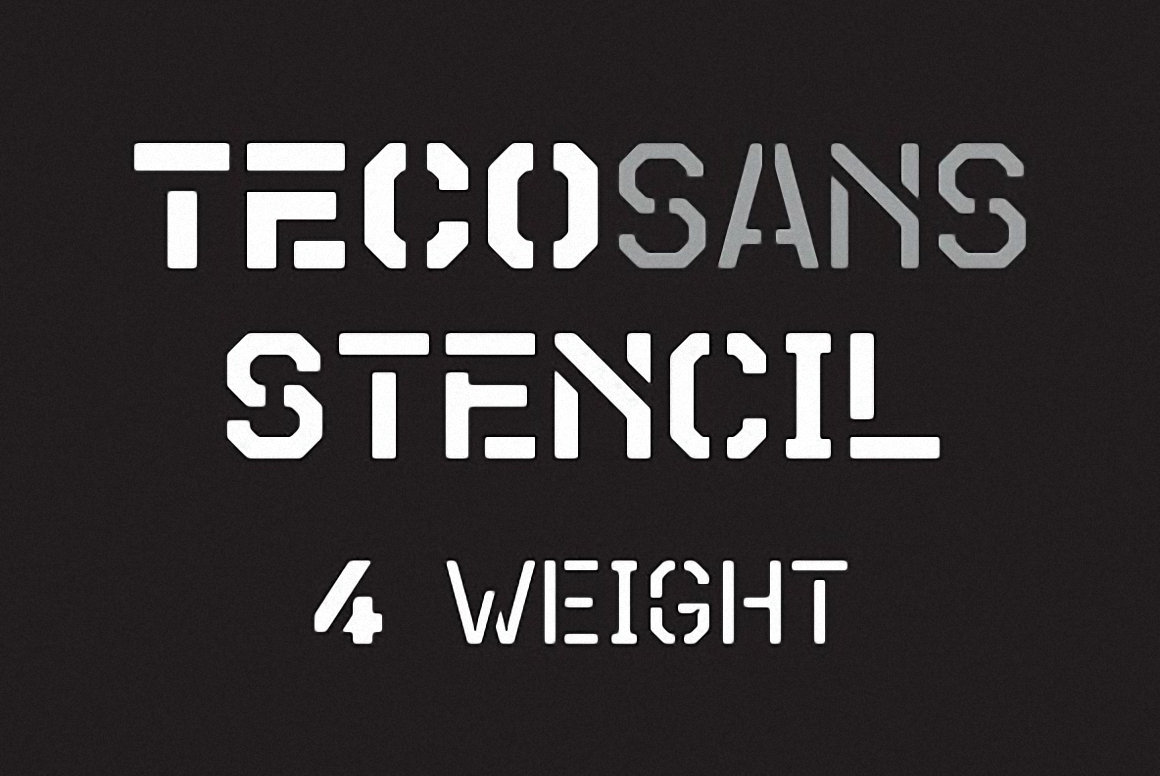 Font Teco Sans Stencil
