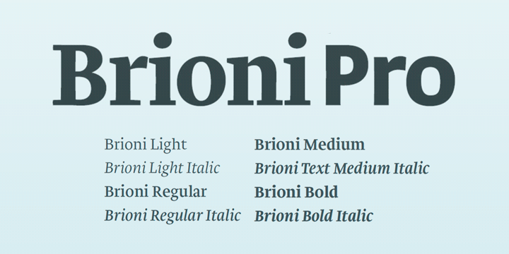 Font Brioni Sans Pro