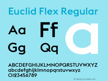 Font Euclid Flex